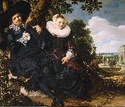 Frans Hals Marriage Portrait of Isaac Massa en Beatrix van der Laen oil painting